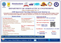 National Level Seminar on Swarm Intelligence and Autonomous Communication Frameworks for Next Generation Drone applications in Civilian and Defence Sectors 2025 Seminar Poster